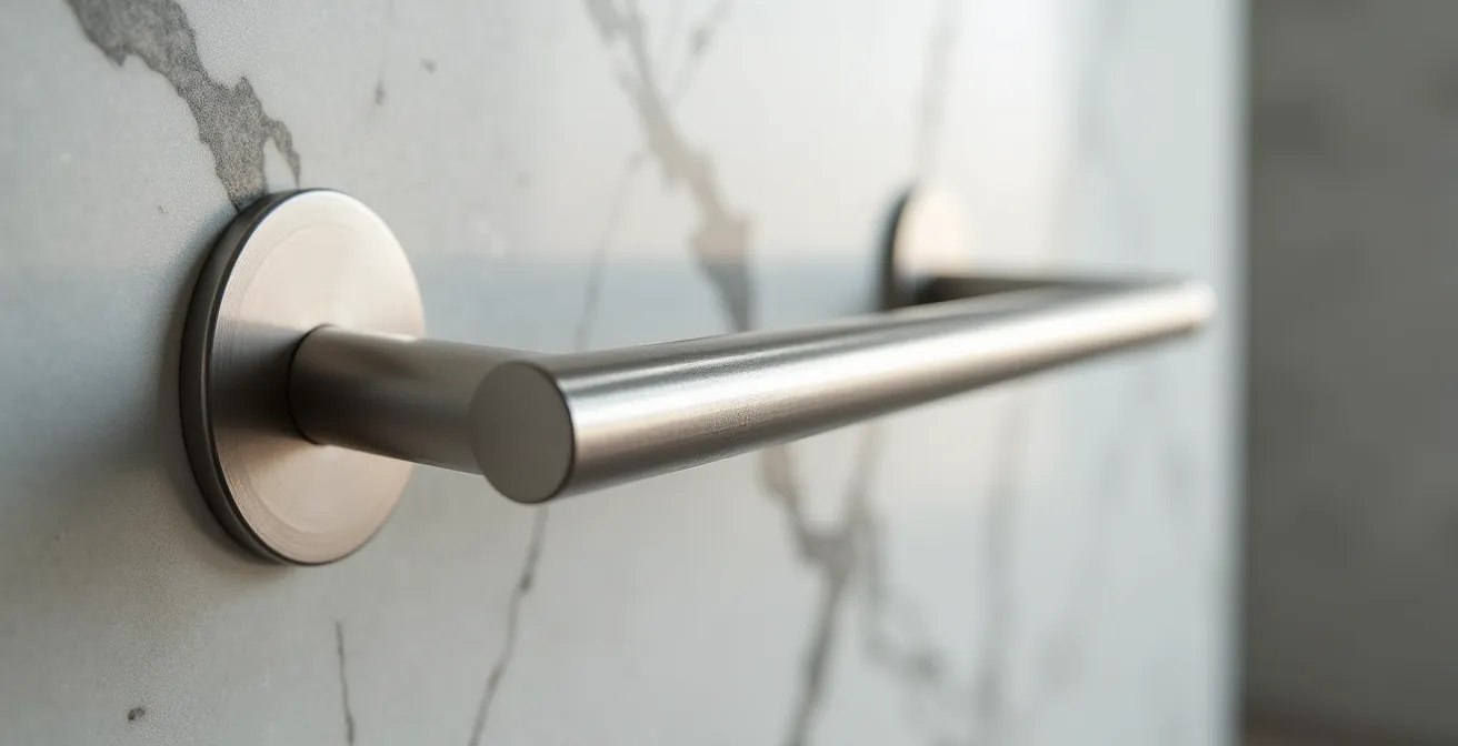 Détail d'aménagement de salle de bain avec design universel intégré